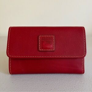 Dooney & Bourke Florentine Flap Wallet in Red